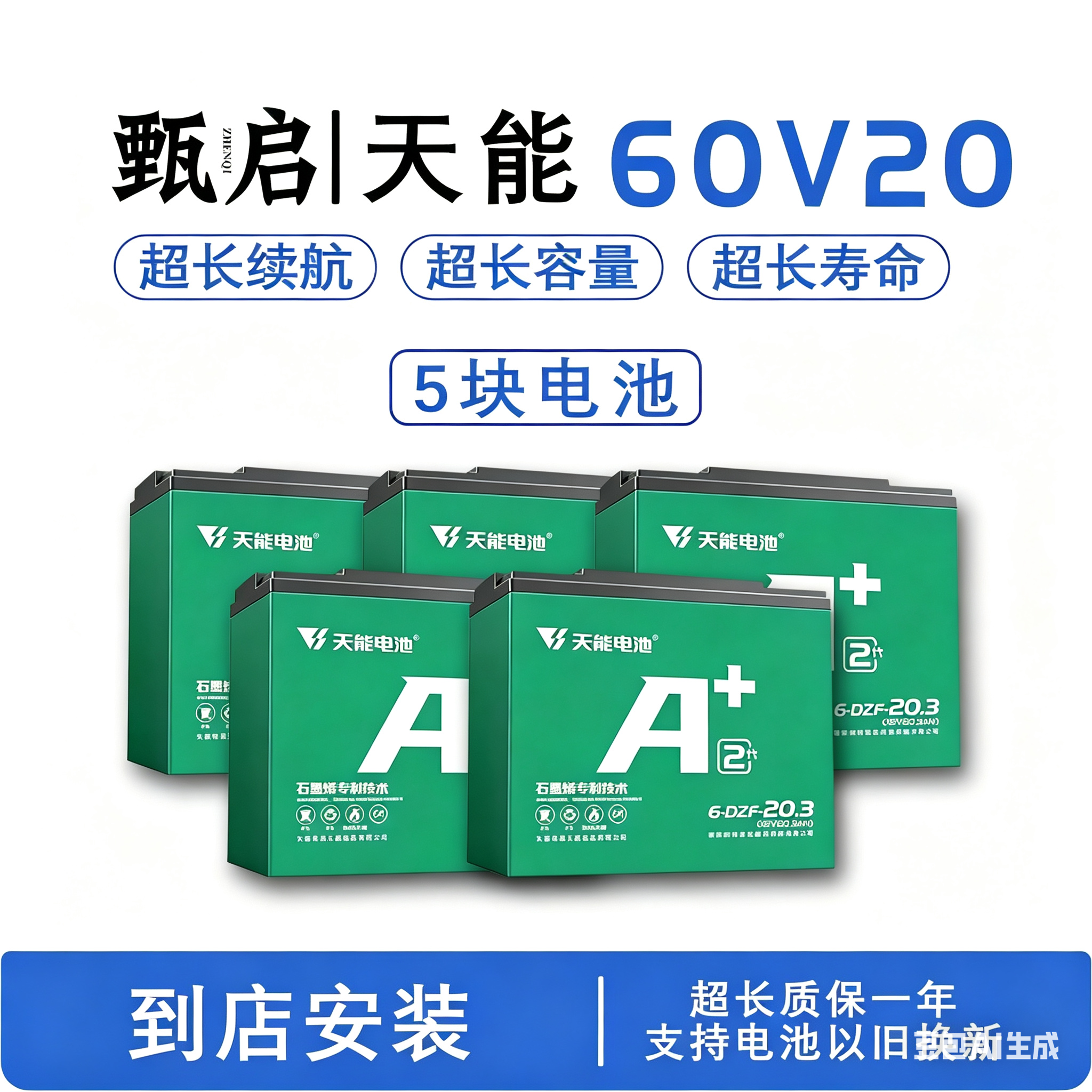 甄启|天能60V20